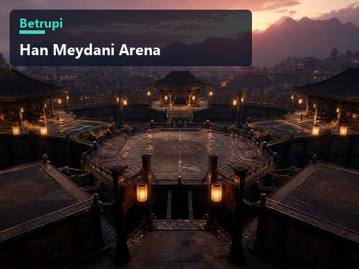 Han Meydanı arenasında dört köşe platform ve orta yapı