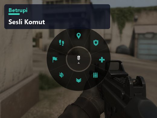 Hazır sesli komut menüsünün açık olduğu oyun içi ekran